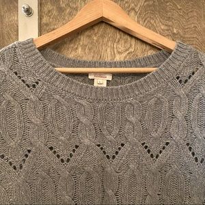 Scoop Neck Cable Knit Marino/Alpaca Sundance Sweater